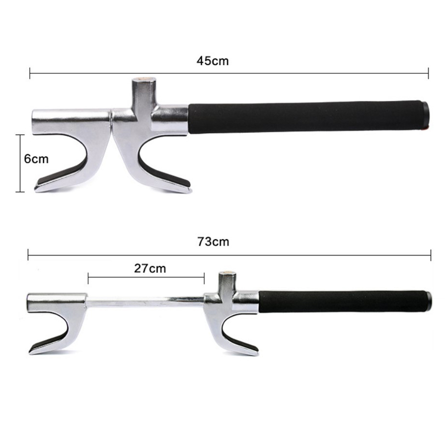 Durable Steel Black Silver Extendable Auto Car SUV Steering Wheel Anti-Theft Security Lock | Jumu A9