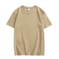 T-shirt unisexe grande taille à manches courtes et col rond de couleur unie pour homme – Vente en gros
