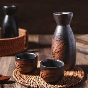 Bar Drinkware Sake japonés Pot Gres Cerámica Sake Cup Bottle Set