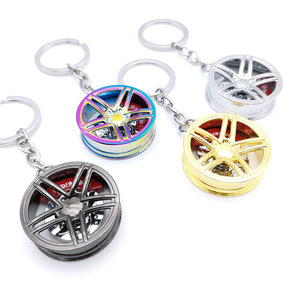 Llavero Creativo con Diseño de Llanta de Auto, Modelo de Rueda con Disco de Freno, Llavero Giratorio 3D, Accesorios para Llaves de Coche - Product Image 5