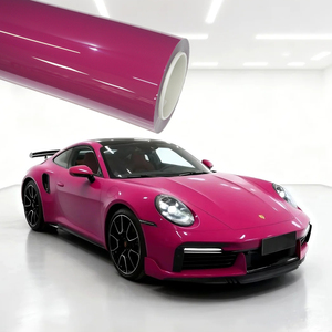 Film vinyle PPF autocollant rouge et noir pour voiture, PVC changeant de couleur, anti-sable, anti-rayures, anti-UV pour carrosserie complète - Product Image 2