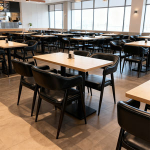 रेस्तरां फर्नीचर कैफे बार टेबल चेयर संयोजन आधुनिक धातु + पु चमड़े के अनुकूल टिकाऊ वाणिज्यिक होटल डाइनिंग सेट - Product Image 1