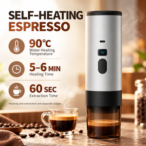 Cafetera Portátil 3 en 1 con Bomba de Presión, ABS+Acero Inoxidable 304, Extracción en Frío y Caliente, Máquina de Espresso para Viajes al Aire Libre, OEM - Product Image 4
