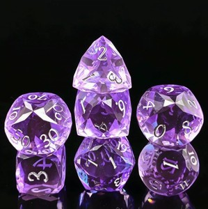 Jeu de dés polyédriques en cristal taillé pour les jeux de rôle de table et de société - Product Image 3