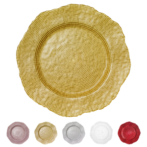<span class=keywords><strong>Assiettes</strong></span> de présentation vintage 13 pouces or et argent <span class=keywords><strong>en</strong></span> <span class=keywords><strong>verre</strong></span> irrégulier, vente directe usine, pour décoration de mariage - Product Image 6