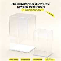Boîte de présentation en acrylique épaisse anti-poussière avec design empilable, organisateur en acrylique transparent pour Lego et kits de modélisme