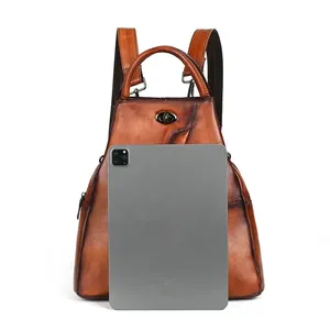 กระเป๋าเป้สะพายหลัง AndoBag รุ่น Retro สำหรับผู้หญิง ทำจากหนังวัวแท้ กระเป๋าสะพายไหล่ กระเป๋าถือสำหรับเดินทาง ความจุขนาดใหญ่ เหมาะสำหรับกิจกรรมกลางแจ้งและการเดินทาง รุ่น 2089 - Product Image 4