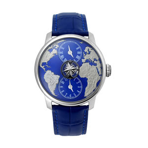 Montres pour homme, marque de luxe, montre mécanique automatique pour homme, double fuseau horaire, cadran avec carte du monde - Product Image 2