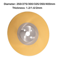 Lame de scie circulaire HSS DM05 de 250/275/300/325/350/400 mm, soudée au laser, revêtue de Ti, pour la coupe du métal, de l'aluminium et de l'acier inoxydable