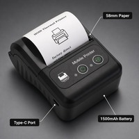 Imprimante thermique portable mini USB Bluetooth sans fil 58 mm pour reçus de point de vente