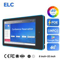 Tableta PoE RK3568 de 10.1 Pulgadas con Barra LED RGB Programable para Sala de Reuniones e Industria, Android 11, SDK Personalizado para Integración de Software