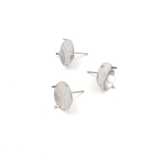 Stainless Steel <b>Round</b> Four Prong Earring <b>Posts</b> With Mesh Cover For Earring Making 10mm Diameter Jewelry Findings Components - Product Image 2