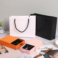 Boîte à bijoux Simple avec LOGO imprimé, tiroir pour colliers, boucles d'oreilles, bracelets et boucles d'oreilles, nouveauté 2022
