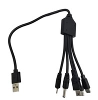 Kabel Pengisian Daya USB 5-in-1 YANGTSE |   Mikro/Mini DC2.0/3.5 |   32cm 24AWG Tembaga Murni |   Pengisian Daya Cepat untuk Perangkat LED Mini |   OEM