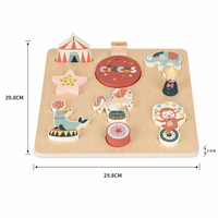 Jeu de puzzle en bois Montessori sur le thème du cirque, jouets éducatifs pour les tout-petits, préscolaire, apprentissage précoce, reconnaissance des formes, jeu de société