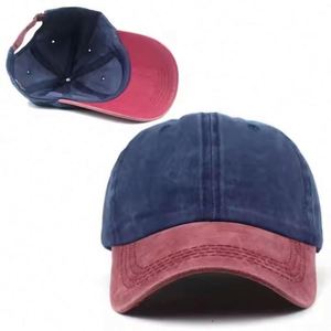Wholesale Vintage Style Distressed Dad Hat Two Tone Retro Baseball Cap Made of Washed Cotton Twill Gorras - Product Image 4