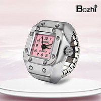 BZ-006 Nouvelle montre créative en alliage à porter au doigt, modèle couple, pour homme et femme, bague de doigt