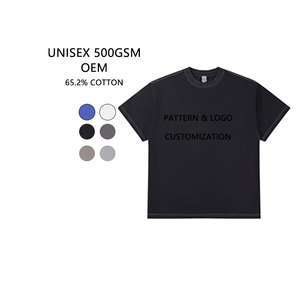 T-shirt <span class=keywords><strong>Homme</strong></span> Personnalisable 320G Vintage Oversize en Coton Anti-Boulochage, Tissu Numérique Décontracté 100% Coton, Sans Limite d'Âge - Product Image 1