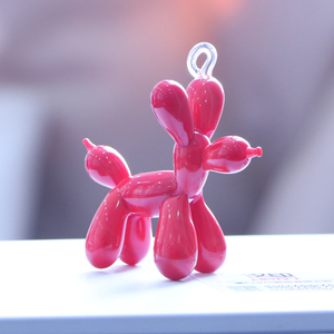 Hanging Hand Blown Murano Lampwork Art Glass Craft Balloon Dog Sculpture Animal Figurine Ornament for Decoration