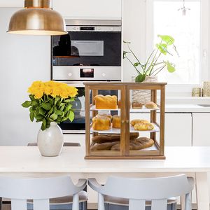 Tùy Chỉnh 3 Tier Keo Gỗ Rõ Ràng Acrylic Bánh Mì Hộp Cấp Chuyên Nghiệp Bán Lẻ Bánh Pastry Hiển Thị Trường Hợp Với Có Thể Tháo Rời Khay - Product Image 2