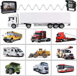 Cámara de Visión Trasera Impermeable de 12V-24V y 4 Pines con Monitor a Color HD de 7 Pulgadas y <span class=keywords><strong>18</strong></span> LED de Visión Nocturna para Caravana, Autocaravana, Camión, Remolque - Product Image 3