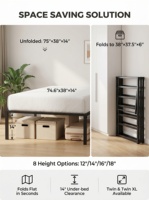 Beliebtes Angebot: Klappbares Bettgestell, Einfaches Eisen-Einzelbett, Heimbett, Metallbett, Modulares Schmiedeeisenbett