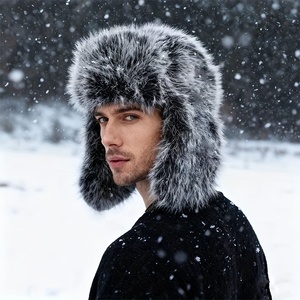 หมวกนักบินสีเงินสำหรับผู้ชาย ป้องกันความหนาว ป้องกันหู หมวกบีนนี่สำหรับฤดูหนาว เหมาะสำหรับกิจกรรมกลางแจ้งและการฝึกซ้อมกีฬา - Product Image 2