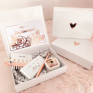 Scatola di Lusso Personalizzata per Proposta Damigella d'Onore, Scatola Regalo Rigida Magnetica <span class=keywords><strong>Rosa</strong></span> con <span class=keywords><strong>Nome</strong></span> Personalizzato in Lamina Oro <span class=keywords><strong>Rosa</strong></span> per Festa di Matrimonio - Product Image 1