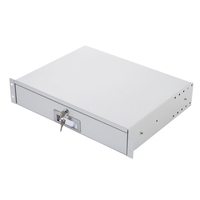 Tiroir de rack 1U-4U avec serrure, boîte de rangement pour rack de serveur 19 pouces, tiroir métallique pour accessoires de cabinet réseau
