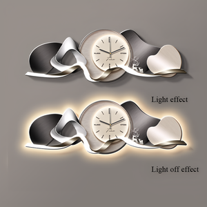 Dipinto Decorativo LED Moderno e Lussuoso con Orologio, Quadro in Porcellana Cristallina per <span class=keywords><strong>Soggiorno</strong></span> e Parete Dietro il Divano - Product Image 5