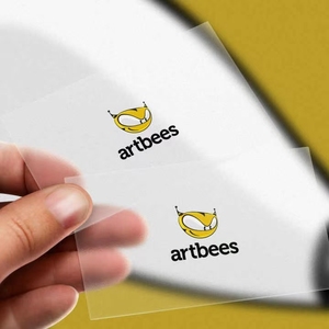 Carte de visite personnalisée en plastique transparent étanche - Product Image 6