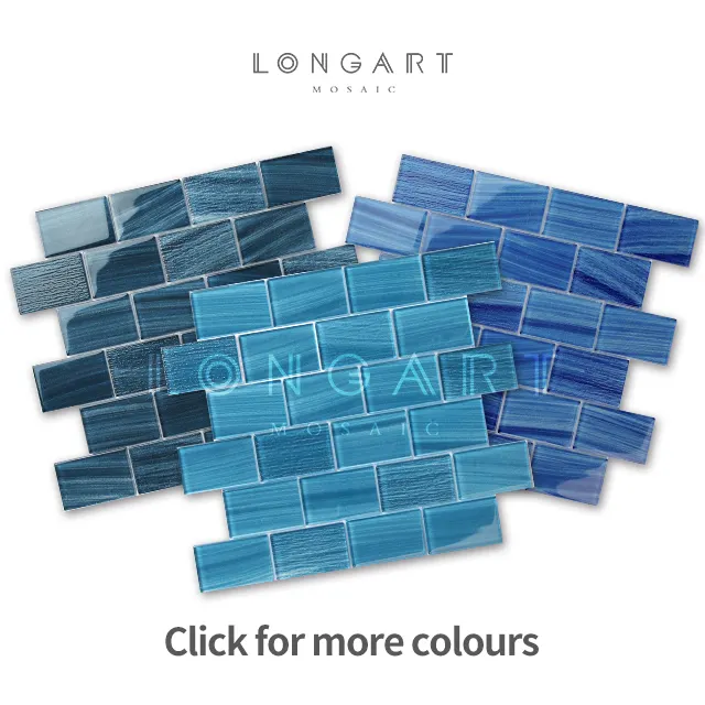 Foshan Factory Price Glazed Coagulation Color Glass Mosaic Tiles Hand Printed Glass Mosaic For Pool Decor