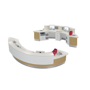 Arredamento Ospedaliero Commerciale, Banco <span class=keywords><strong>Reception</strong></span> Ospedaliero Personalizzato a Forma di U, Design di Banco Informativo Medico ad Arco in Vendita - Product Image 6