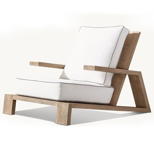 <span class=keywords><strong>Salon</strong></span> <span class=keywords><strong>de</strong></span> <span class=keywords><strong>jardin</strong></span> moderne et simple en teck, résistant à l'eau et aux UV, pour terrasse, canapé paresseux, combinaison <span class=keywords><strong>de</strong></span> meubles décontractés en bois massif - Product Image 2