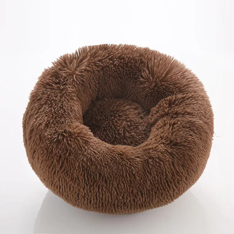 Manufacturer Wholesale Round Comfortable Mats Ultra Soft Calming Pet Sofa Self Warming Indoor Sleeping Nest Cat Dog Bed