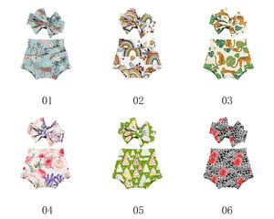 Productos de Moda: Pantalones Cortos de Cintura Alta para Bebés con Diadema de Lazo, Estampados de Arcoíris, Shorts para Niñas Pequeñas, Shorts de Boutique para Niñas - Product Image 6