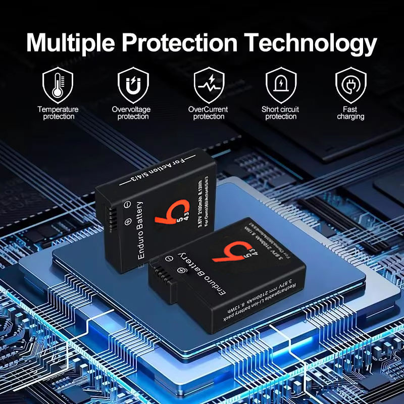 2100mah Action3/4/5pro/6 Rechargeable Li-ion Battery for DJI Osmo Action3/4/5/6 Camera Sports Camera Action3/4/5/6 Accessories