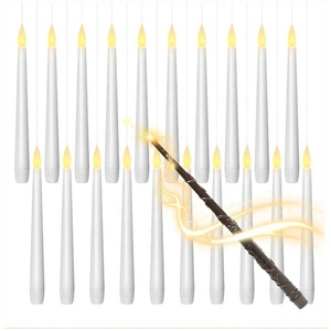 10/12/20/24 Gói Nổi Ma Thuật Treo Flameless Pin Hoạt Động <span class=keywords><strong>LED</strong></span> Taper Nến Với Cây Đũa Phép Từ Xa Cho Halloween Phục Sinh Trang Trí Nội Thất - Product Image 3