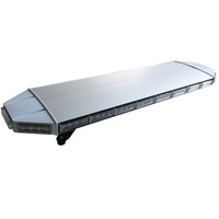 Barre lumineuse d'avertissement Biaochi 96 LED, fine, argentée, en aluminium blanc, 48'' (122 cm), lumière stroboscopique d'urgence, étanche IP65, pour chargeur