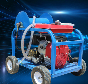 Machine de nettoyage de canalisations de drainage moteur, nettoyeur de canalisations à jet d'eau 500 bars, pompe importée d'Italie - Product Image 2