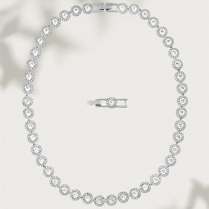 Conjunto de <span class=keywords><strong>Collares</strong></span>, <span class=keywords><strong>Pendientes</strong></span> <span class=keywords><strong>y</strong></span> Pulseras de Cristal con Corte Redondo Deslumbrante, Ideal <span class=keywords><strong>para</strong></span> Mujeres - Product Image 2