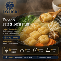 Pâtes de tofu frites surgelées 500g, ingrédient pour fondue chinoise, aliment végétarien surgelé, approvisionnement en gros pour la restauration, sac OEM, Halal
