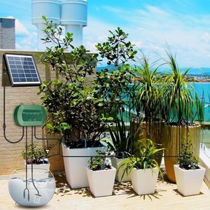 Automatic Balcony <strong>Solar</strong> Drip Irrigation Kit Indoor Garden <strong>Hydroponics</strong> Plants Self Water Dripping <strong>System</strong> Watering &amp; Irrigation