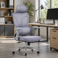 Chaise de bureau ergonomique en maille à dossier haut inclinable pivotante pour ordinateur, vente directe usine
