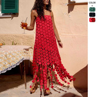 Robe Camisole d'Été en Gros, Robe Tendance Creuse, Robe Couleur Unie avec Logo Personnalisé, Vente Directe Usine