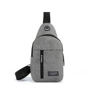 Sac messager de voyage personnalisé avec logo, sac de poitrine en nylon, sac bandoulière imperméable - Product Image 1