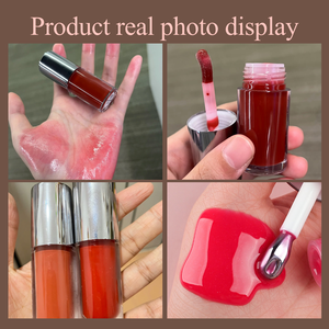 Gloss à lèvres <span class=keywords><strong>transparent</strong></span> avec paillettes, de haute qualité, prenant en charge le traitement OEM, rouge à lèvres, gloss à lèvres brillant végétalien - Product Image 2