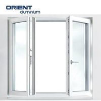 Fenêtre à battant en aluminium durable, fenêtre à cadre en aluminium, unité vitrée résistante aux intempéries pour les travaux de construction commerciale