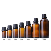 Bouteilles en verre pour huiles essentielles WOGU Amber, 5 ml, 10 ml, 15 ml, 30 ml, pour le rangement du vernis à ongles, les huiles pour le corps et les cheveux, emballage cosmétique avec étiquettes