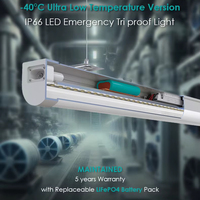 Lampu LED Triproof Darurat untuk Gudang Pendingin -40 Derajat, Tahan Air, Tahan Debu, Kedap Uap, Lampu Industri untuk Freezer